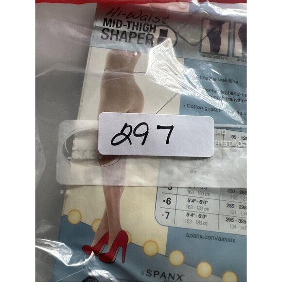 Spanx Assets Hi Waist Mid Thigh Body Shaper Size 3 Nude by Sara Blakely New - Picture 4 of 4